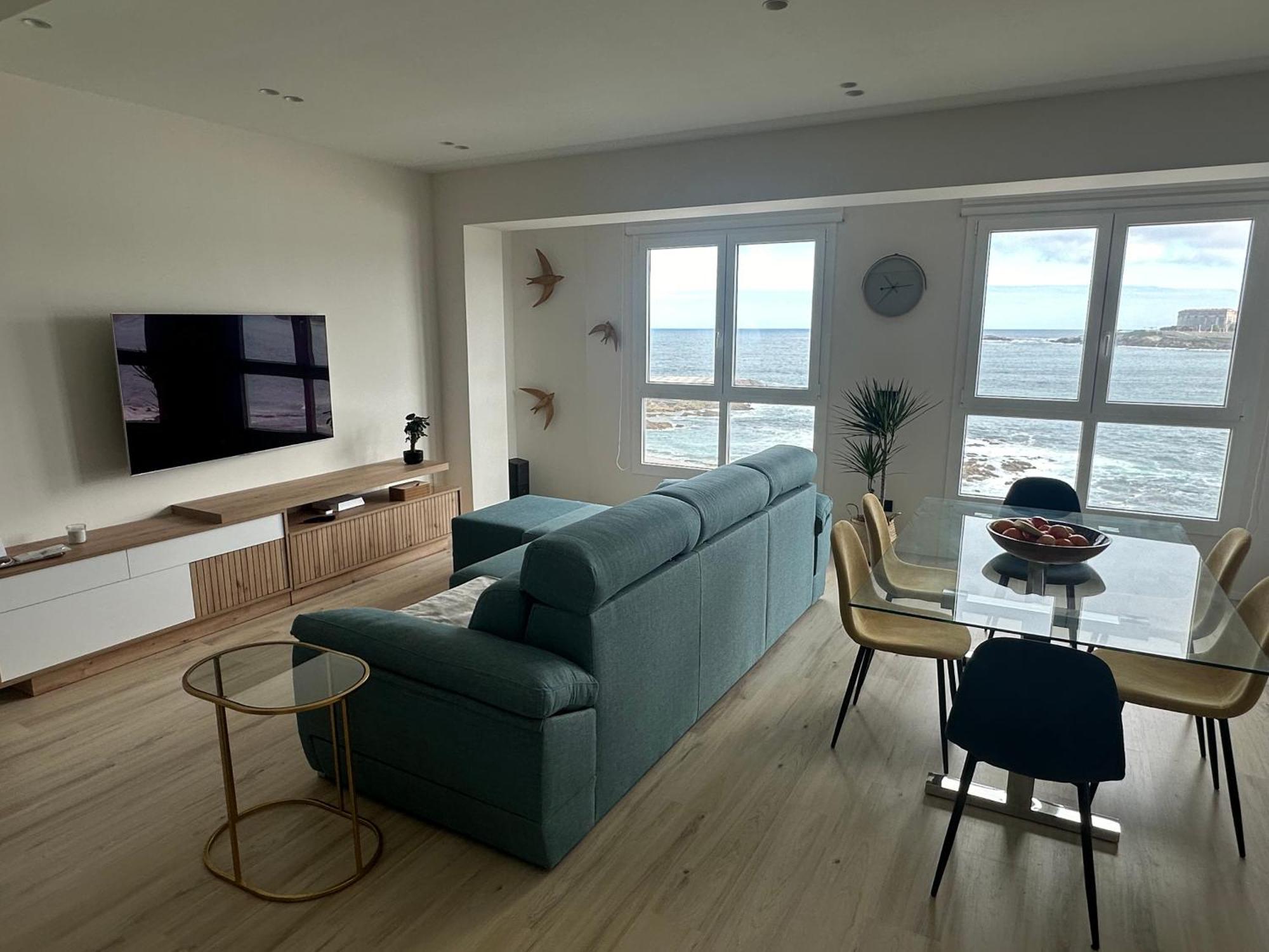 아 코루냐 Piso Con Vistas A La Playa De Riazor 아파트 외부 사진