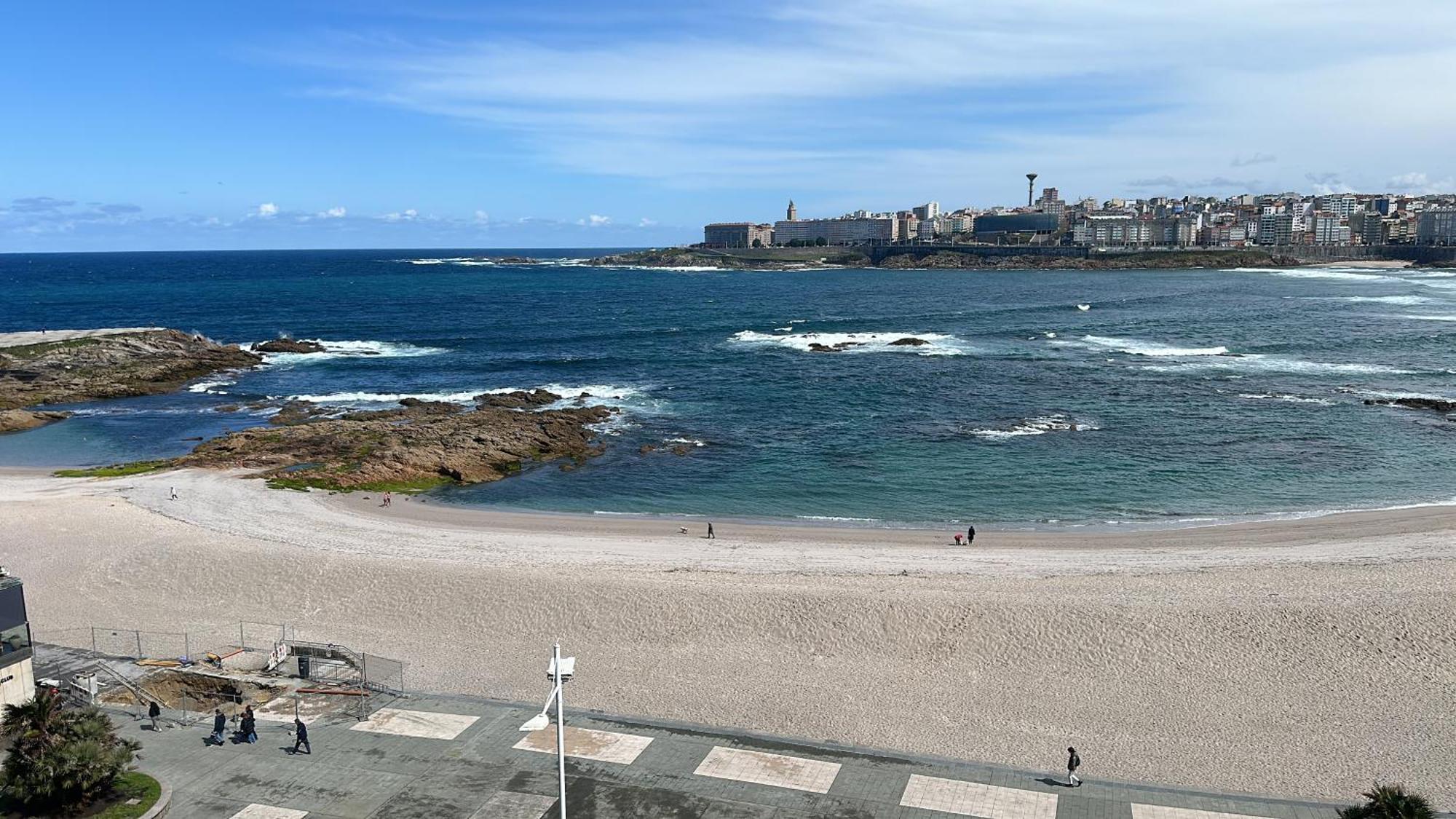 아 코루냐 Piso Con Vistas A La Playa De Riazor 아파트 외부 사진