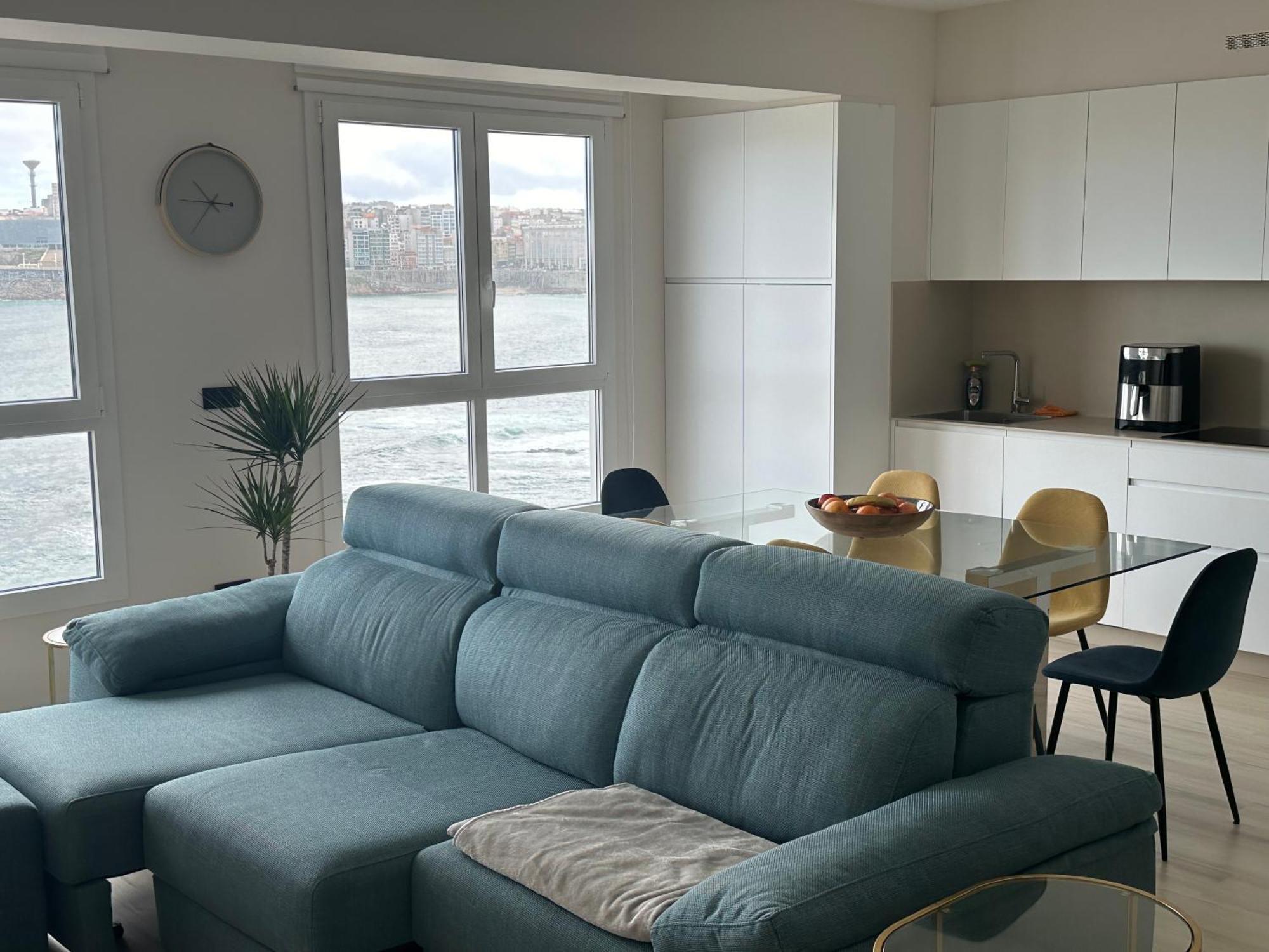 아 코루냐 Piso Con Vistas A La Playa De Riazor 아파트 외부 사진