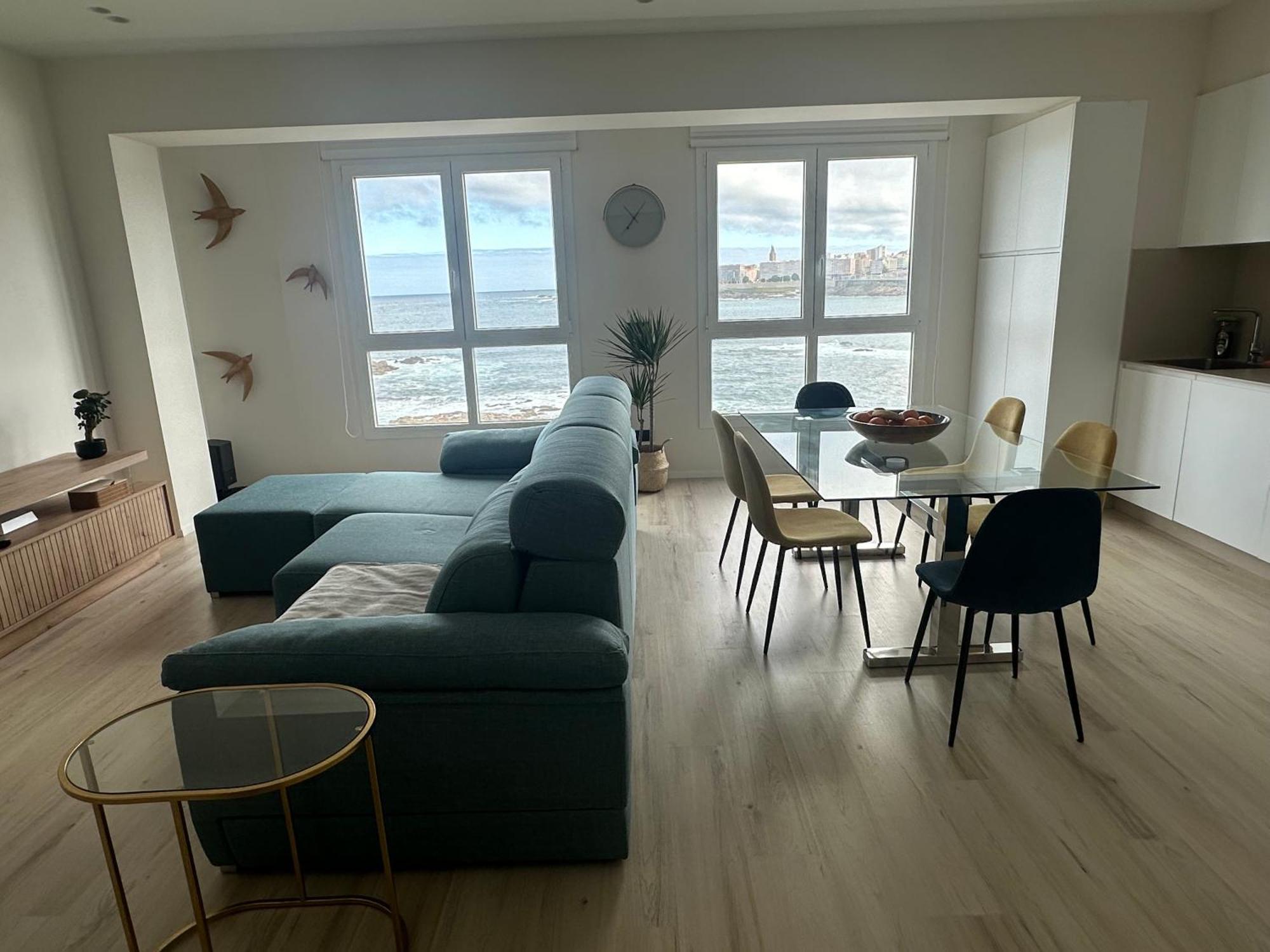 아 코루냐 Piso Con Vistas A La Playa De Riazor 아파트 외부 사진