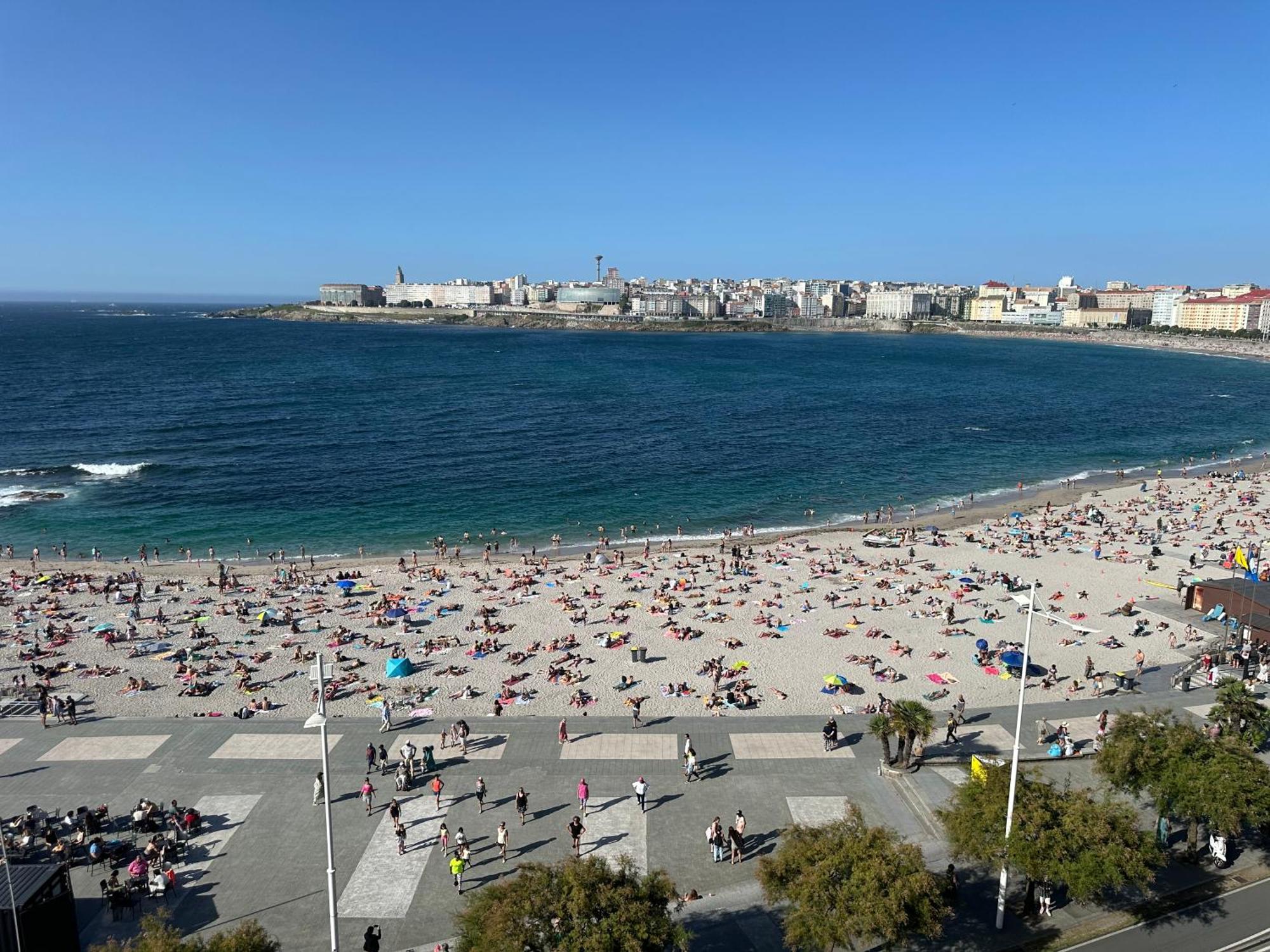 아 코루냐 Piso Con Vistas A La Playa De Riazor 아파트 외부 사진